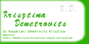 krisztina demetrovits business card